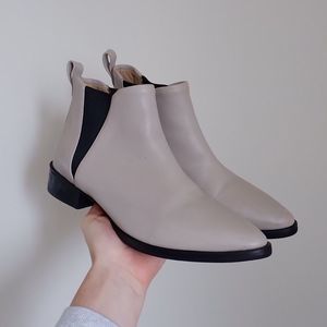 POPPY BARLEY PEBBLED LEATHER ANKLE BOOTS